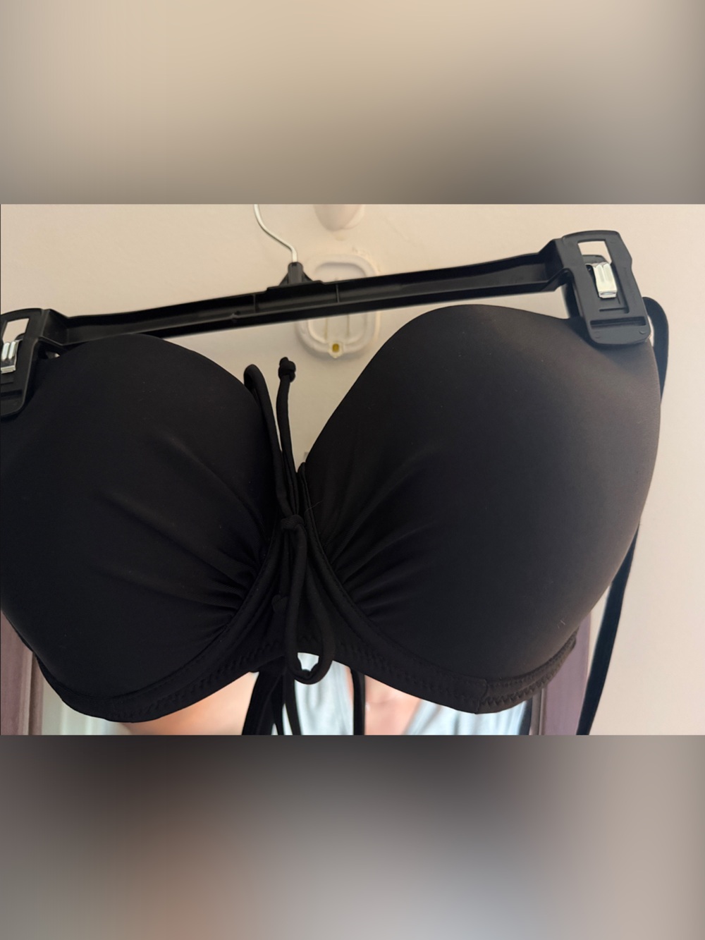 Black Padded Halter Bikini Top Size D